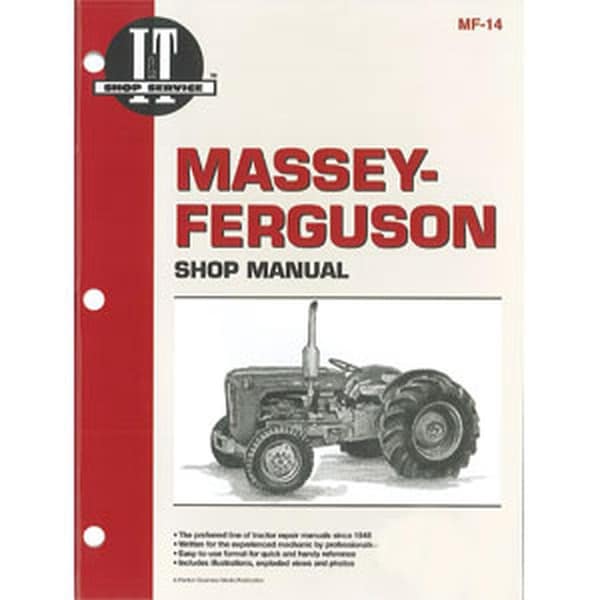 Aftermarket Shop Manual I&T MF-14 Fits Massey Ferguson TO35 50 35 202 204 Fits Massey Harris MAR60-0020 - main